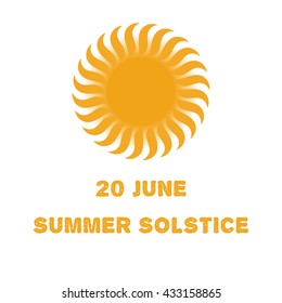 Emblem or poster of the sun for a holiday of day of a solstice