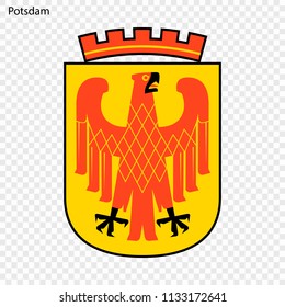 Emblem of Potsdam. City of Germany. Vector illustration