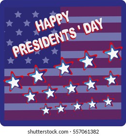 Emblem. PRESIDENTIAL DAY. Symbols of the United States. Design postcards, flyers, greeting occasion.