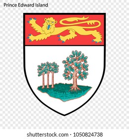 Emblem of Prince Edward Island, province of Canada. Vector illustration