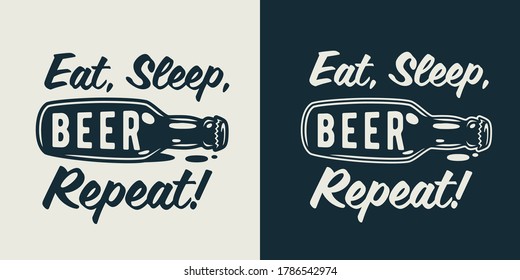 Emblem or print of craft beer bottle with cap