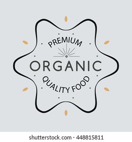 The emblem of quality products. Logo for natural premium products. Vector signs for farmers. organic and natural badges and labels