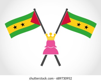São Tomé and Príncipe Emblem Queen