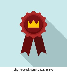 Emblem reputation icon. Flat illustration of emblem reputation vector icon for web design