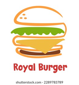 Emblem for restaurant, Logo fastfood, Burger logo 