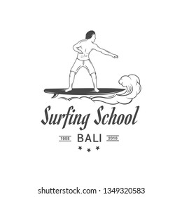 Emblem in retro style. Illustration for cards, badge and sport wear.