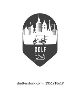 Emblem in retro style. Illustration for cards, badge and sport wear.