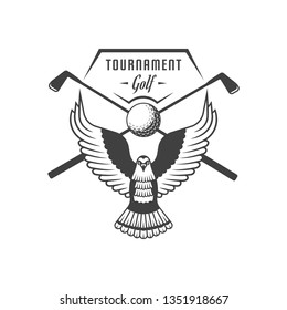 Emblem in retro style. Illustration for cards, badge and sport wear.