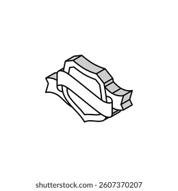 emblem ribbon banner design isometric icon vector. emblem ribbon banner design sign. isolated symbol illustration