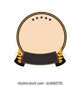 emblem and ribbon five stars