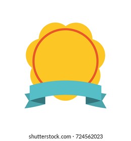 emblem with ribbon icon image 