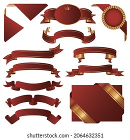 Emblem and ribbon material set
