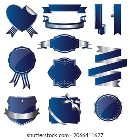 Emblem and ribbon material set
