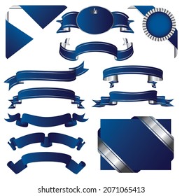 Emblem and ribbon material set