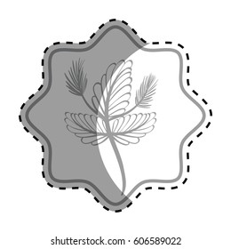emblem rustic flower decoration design