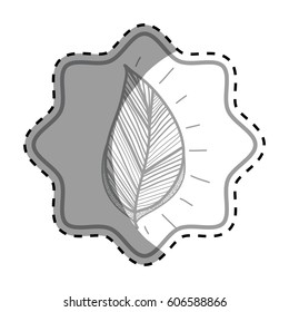 emblem rustic leaf decoration design