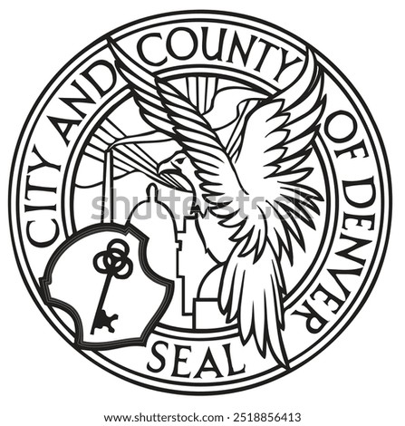 The emblem is the seal of the city of the USA - Denver