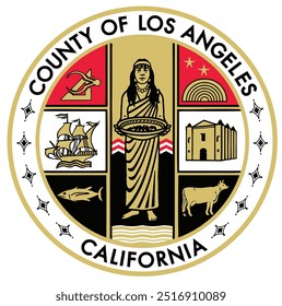 O emblema é o selo da cidade dos EUA - Los Angeles