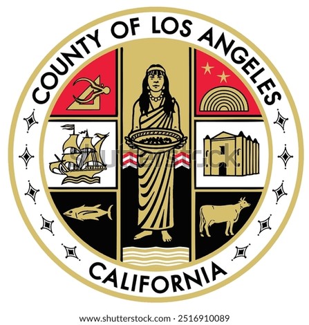 The emblem is the seal of the city of the USA - Los Angeles