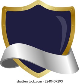 Emblem shield medal border vector for logo design eps