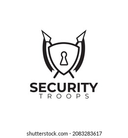 Emblem Shield Medieval Security System Vector Stock Vector (Royalty ...