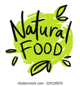 Emblem, Sign For Packages, Natural Products And Health Food Stores.