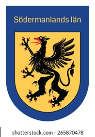 Emblem of Sodermanlands lan, Sweden. Useful for sticker or magnet