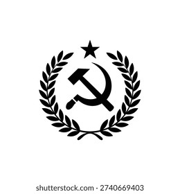 Emblem of the soviet union featuring a hammer sickle and star