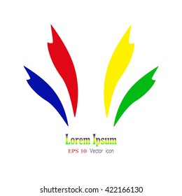 Emblem sport game. Background. Logo sport game.  Emblem with Brazilian flag. Sport game vector illustration. 
