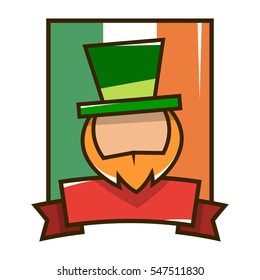 The Emblem Of St. Patrick. Design for packaging. Vector illustration isolated on white background.