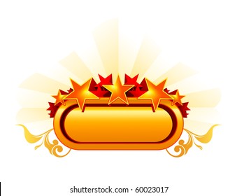 Emblem with the stars, orange