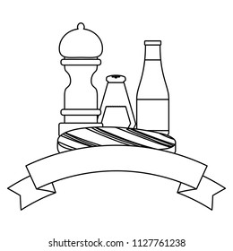 emblem with steak meat