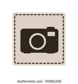 emblem sticker camera icon, vector illustraction design