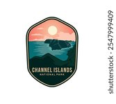 Emblem sticker patch logo illustration of Channel Islands National Park