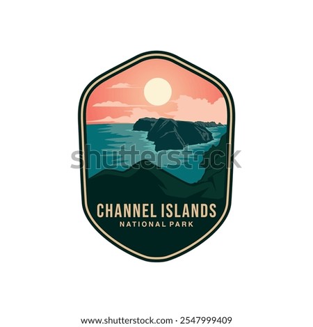 Emblem sticker patch logo illustration of Channel Islands National Park
