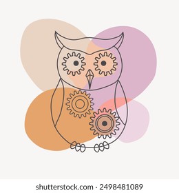 An emblem of a stylized owl, symbolizing wisdom, knowledge, and unlocking potential. The owl's eyes are depicted as gears or puzzle pieces, representing problem-solving and critical thinking.