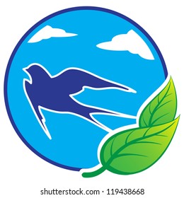emblem swallow in the sky