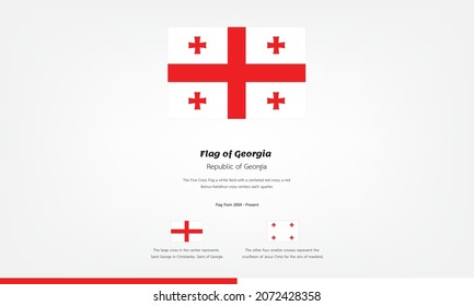 Emblem und Symbol der Flagge Georgiens Vektorgrafik
