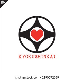 Emblem, symbol martial arts. KYOKUSHINKAI