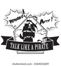 Emblem für den Vortrag wie ein Piratenevent