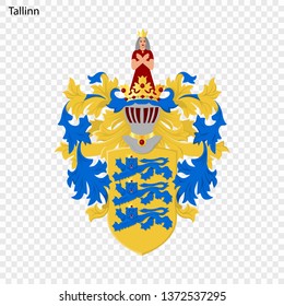 Emblem of Tallinn City. Vector illustration