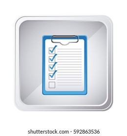 emblem technical services check in the clipboard, vector illustraction