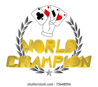 Emblem telling the world champion poker