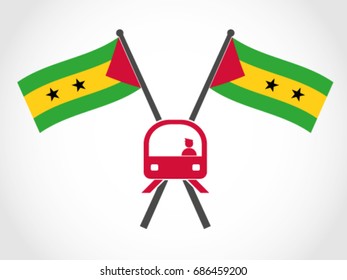 São Tomé and Príncipe Emblem Train