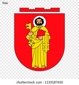 Emblem of Trier. City of Germany. Vector illustration