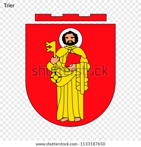 Emblem of Trier. City of Germany. Vector illustration