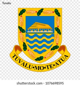 Emblem of Tuvalu. National Symbol