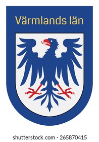 Emblem of Varmlands lan, Sweden. Useful for sticker or magnet