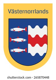 Emblem of Vasternorrlands lan, Sweden. Useful for sticker or magnet