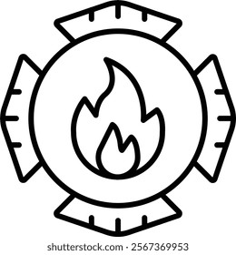 Emblem vector icon. Can be used for printing, mobile and web applications.